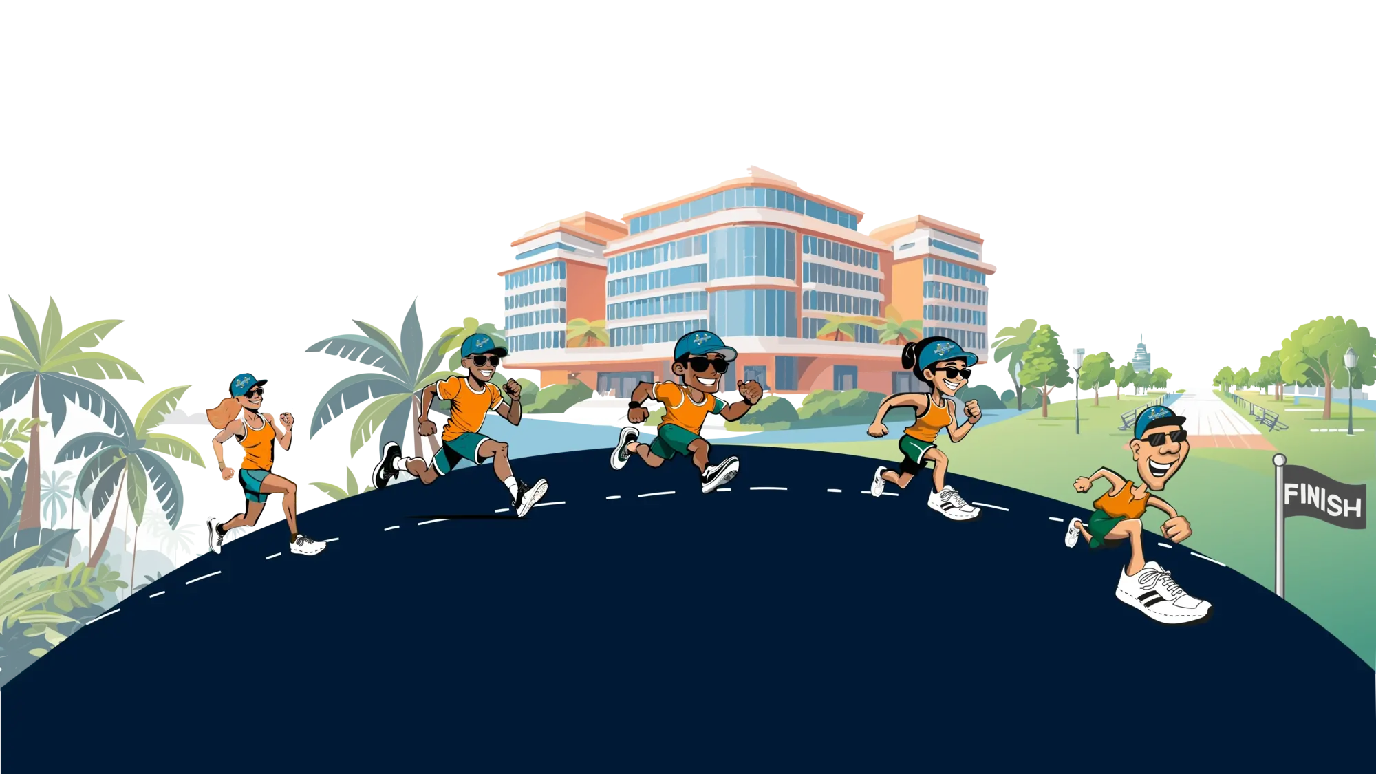 Travel Runner Footer Background